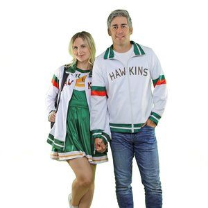 Hawkins Inspired White and Green Jacket